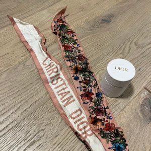Dior Floral Silk Scarf — Excellent Condition, Used (Like New)